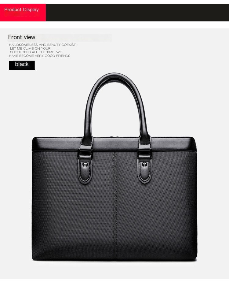 Oxford Cloth Briefcase Back View