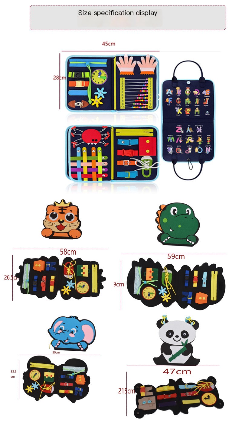 Montessori Busy Board Blue Style