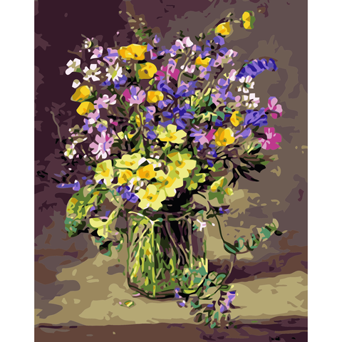 DIY Digital Oil Painting of Flowers