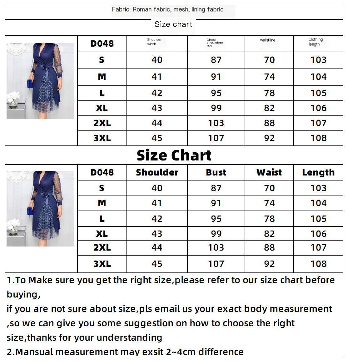 V-neck Split Polka Dot Dress
