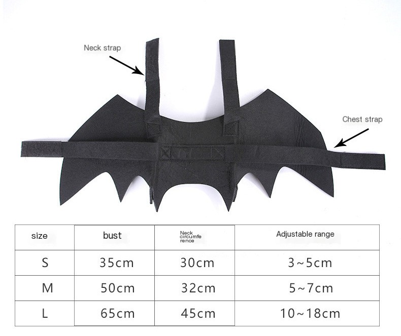 Halloween Pet Mask Bat Wings Corset 3