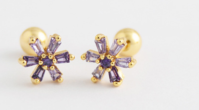 s925 silver flower earrings 4