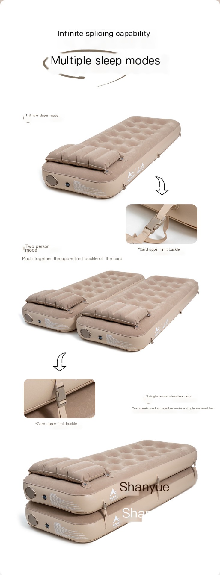 Khaki Self-Inflatable Mattress Image 10