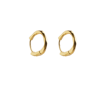 HYACINT Korean Minimalist 14k Gold Hoop Earrings