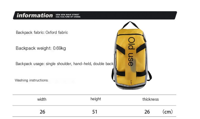 Large Capacity Sports Fitness Yoga Bag