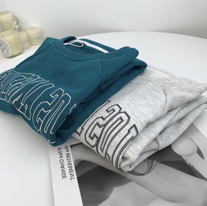Letter Print Crew Neck Pullover Sweatshirt 3