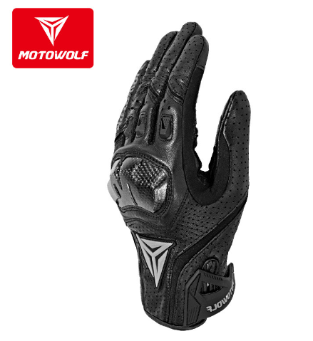 Breathable Motorcycle Racing Leather Gloves - Image 1