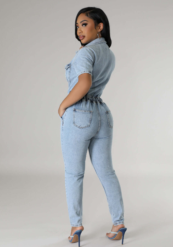 Ventule Denim Jumpsuit Styled Look