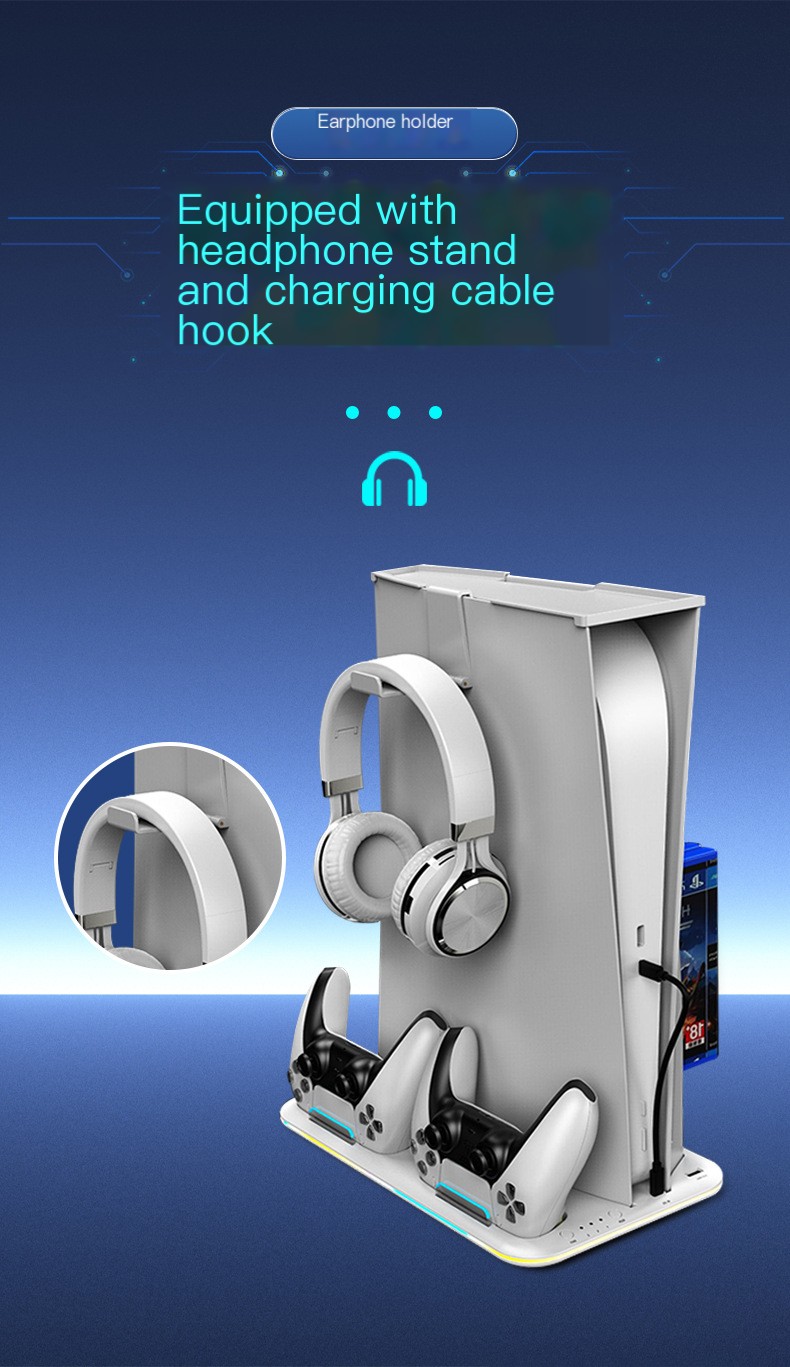 PS5 Charging Dock RGB Lighting 4