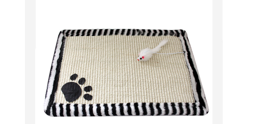 Cat Scratching Blanket Black and White Stripes