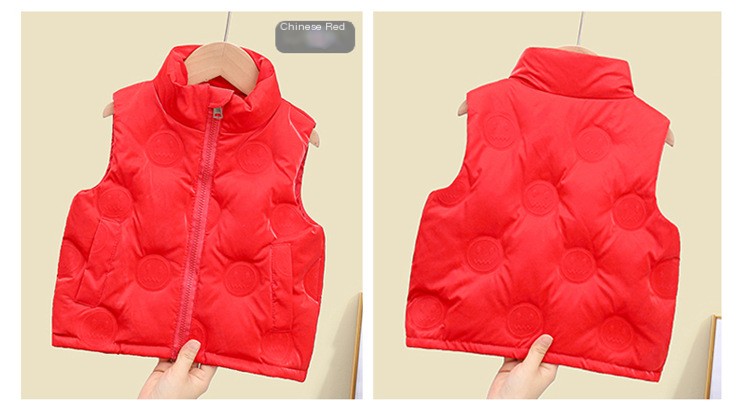 Children's Down Vest White Duck Down Fashion Simple Solid Color Boys and Girls Baby's Waistcoat Children's Wear
