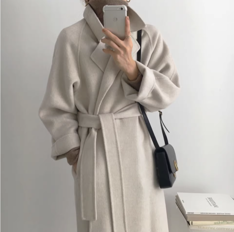 Vintage Handcrafted Cashmere-Feel Wool Coat - Image 3