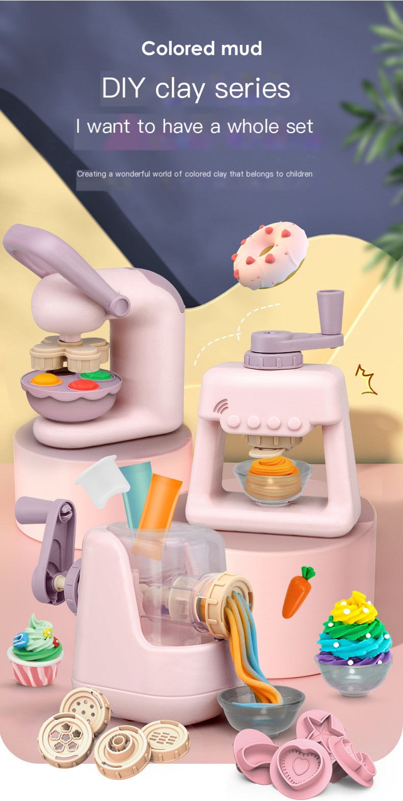 Color Mud Noodle Machine