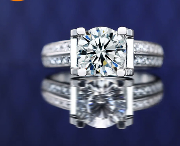 Classic Four-Prong Bullhead Diamond Ring