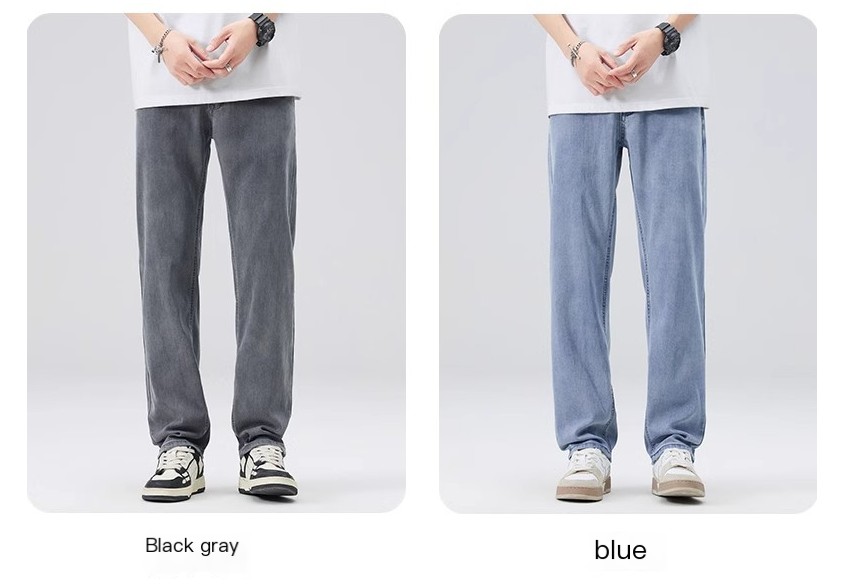 High Street Stitching Kontrastfarbe Retro Trendy Herren Jeans