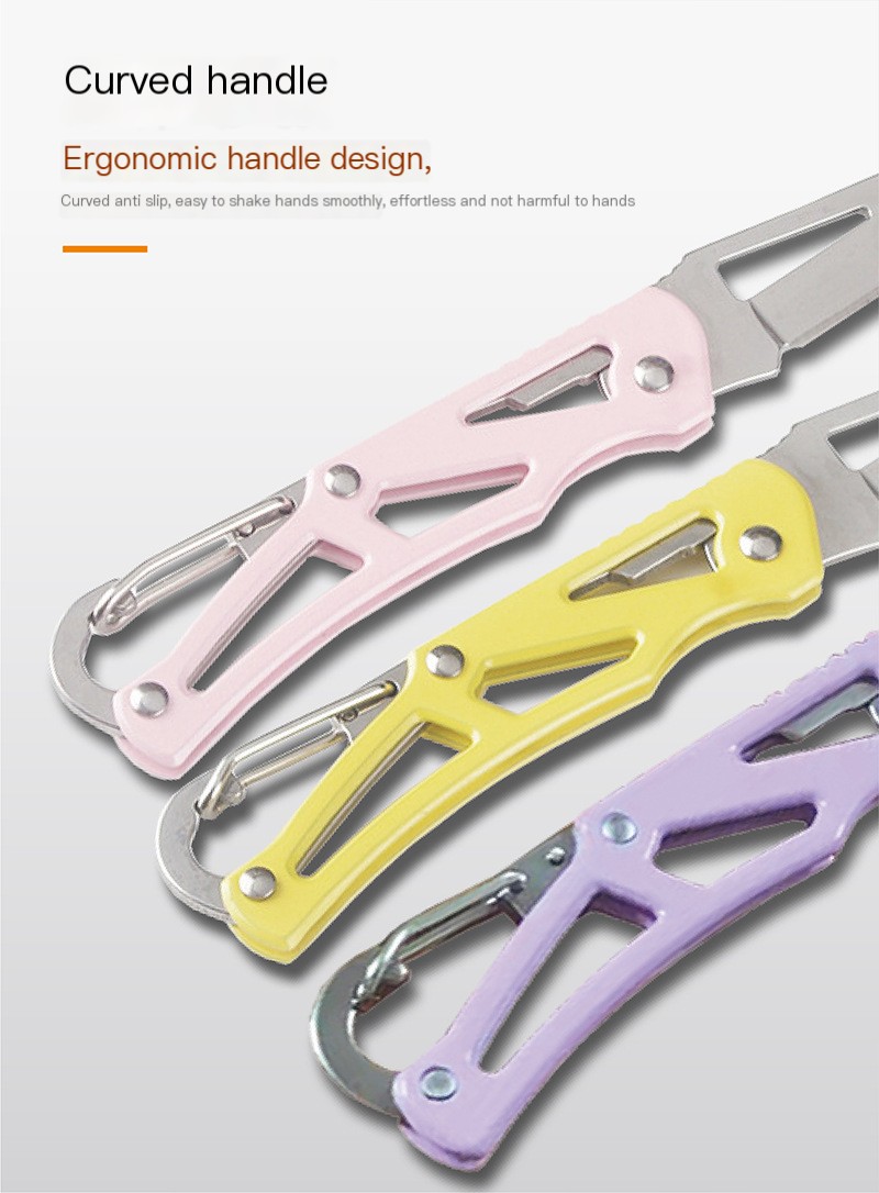 Mini Folding Key Knife - Silver