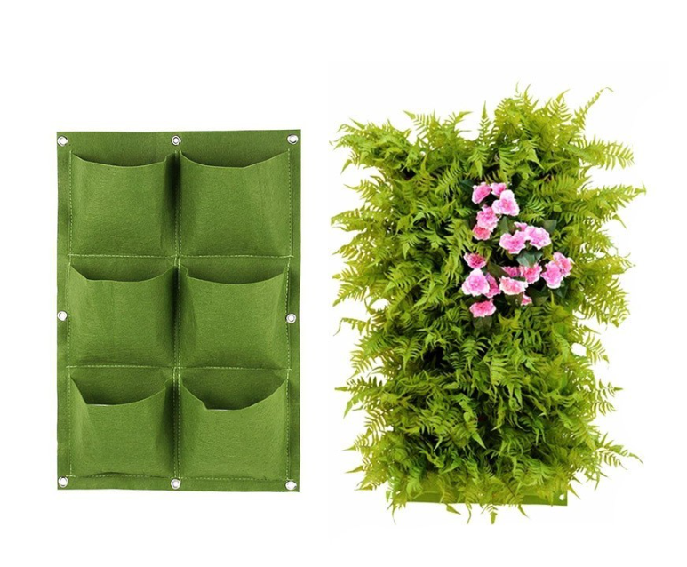 Vertical Wall-Mounted Felt Plant Bag 3
