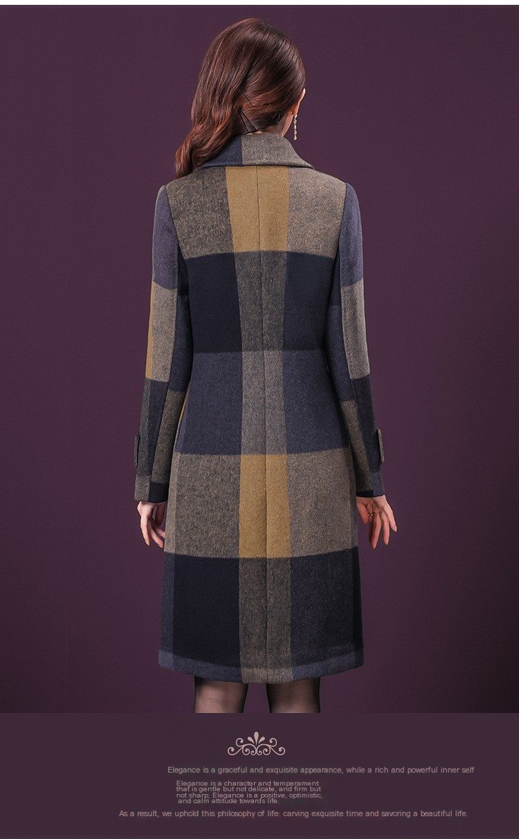 Slim Mid Length All Match Woolen Coat 6