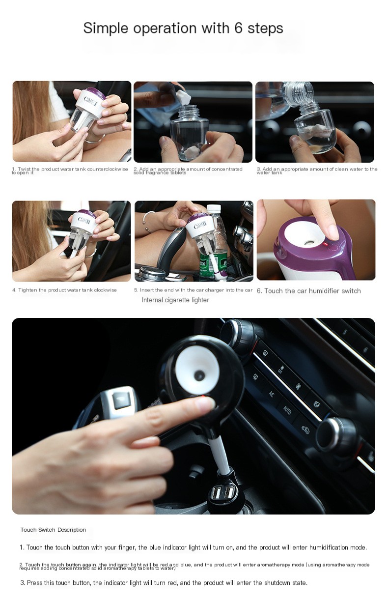 Car Humidifier in Purple