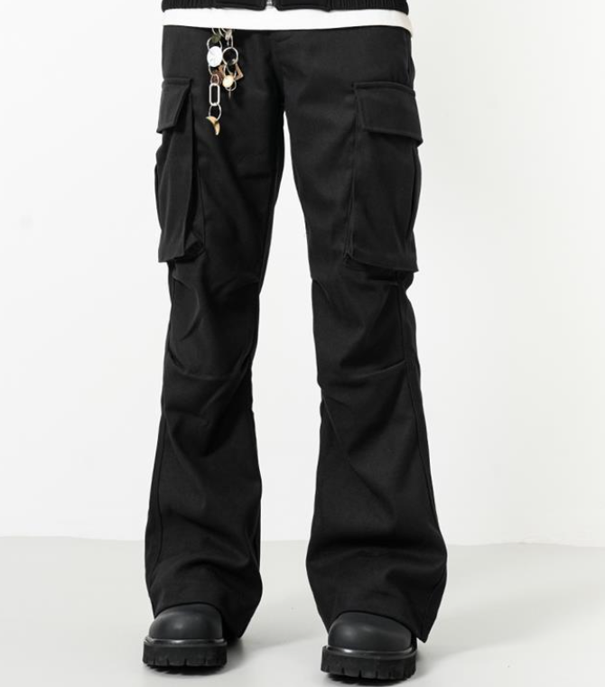 Men's Trendy Tide Straight Black Pants - Image 5