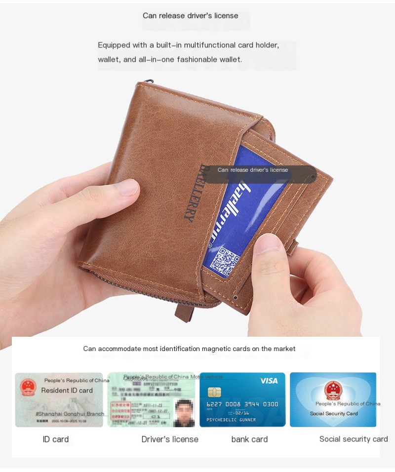 Men's Short Wallet - Black 02