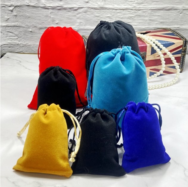 Manufacturer 7 * 9CM drawstring velvet bag 8*10 jewelry bag small bag black mobile phone bag large
