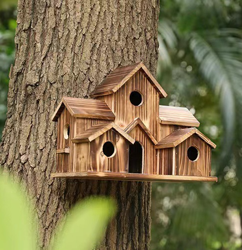 Brown bird feeder
