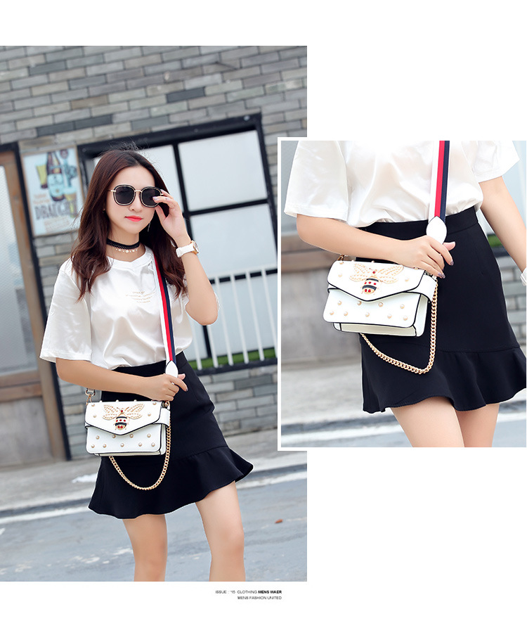 Bee Mini Square Bag in Pink