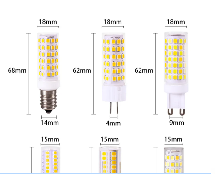 YzzKoo LED Bulb 3W 5W 7W G4 G9 E14 LED Lamp AC 220V LED Corn Bulb SMD2835 360 Beam Angle Replace Halogen Chandelier Lights