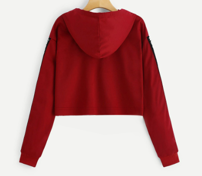 Hooded Cropped Sweatshirt Image 1