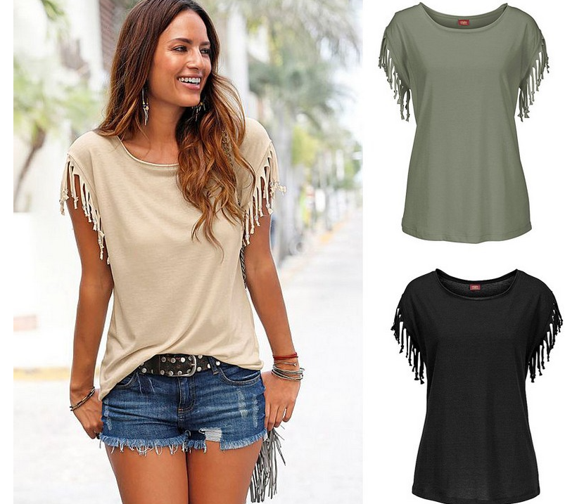 Tassel Knotted T-Shirt