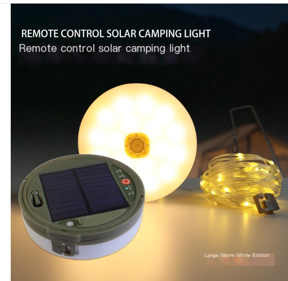 ZielonySolar Camping String Lights USB Rechargeable Hanging Camping Lantern Outdoor Waterproof with Remote for Hiking Camper Tent Patio