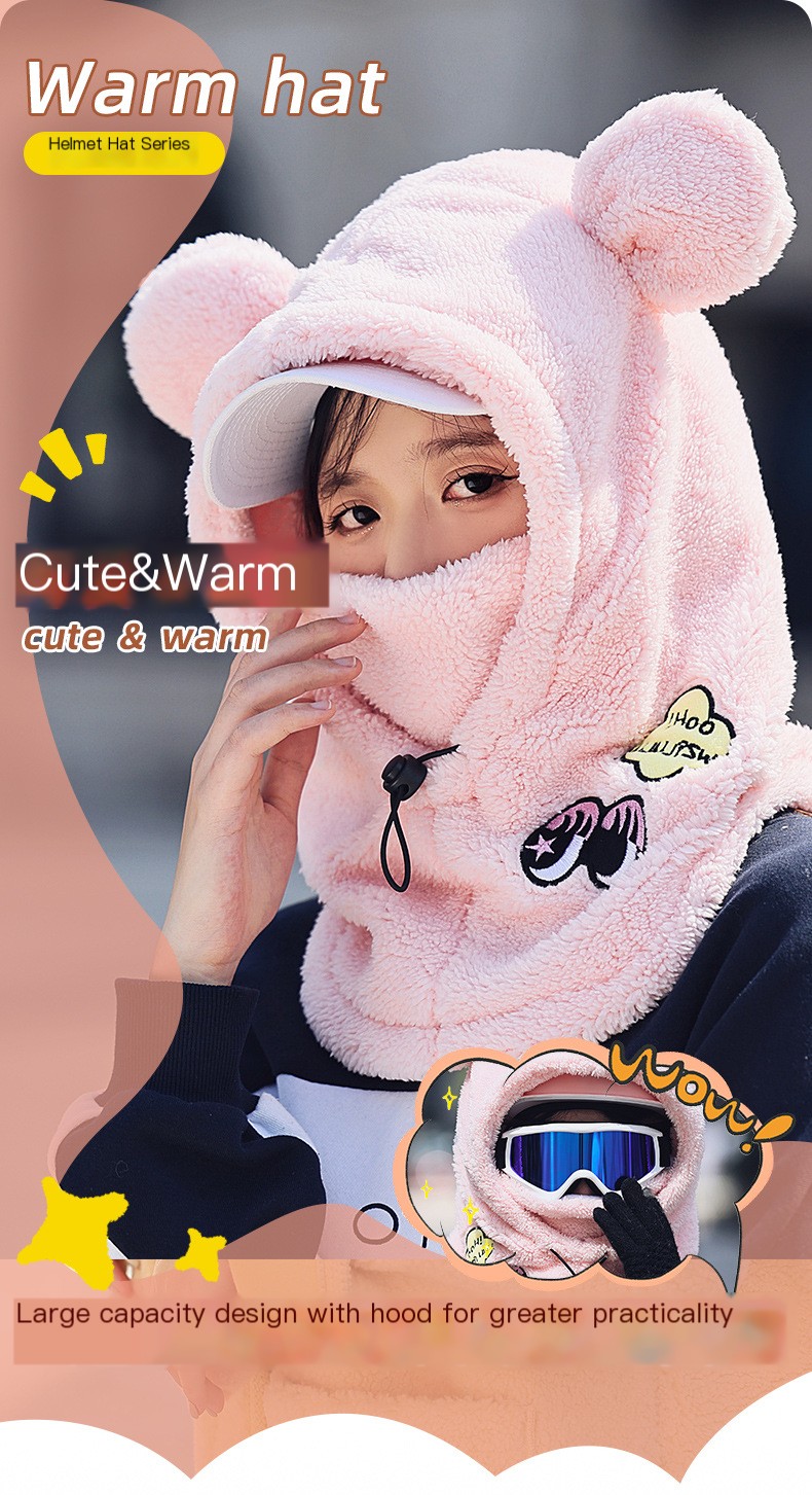 Outdoor Cycling Warm Mask - Pink