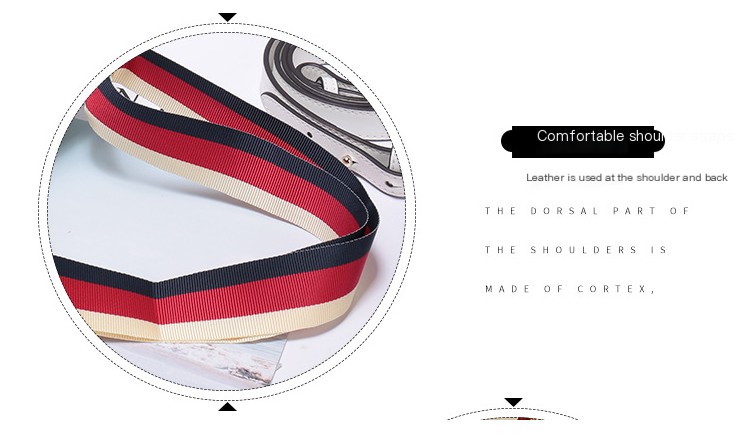 Striped Satin Woven Bag - Image 3