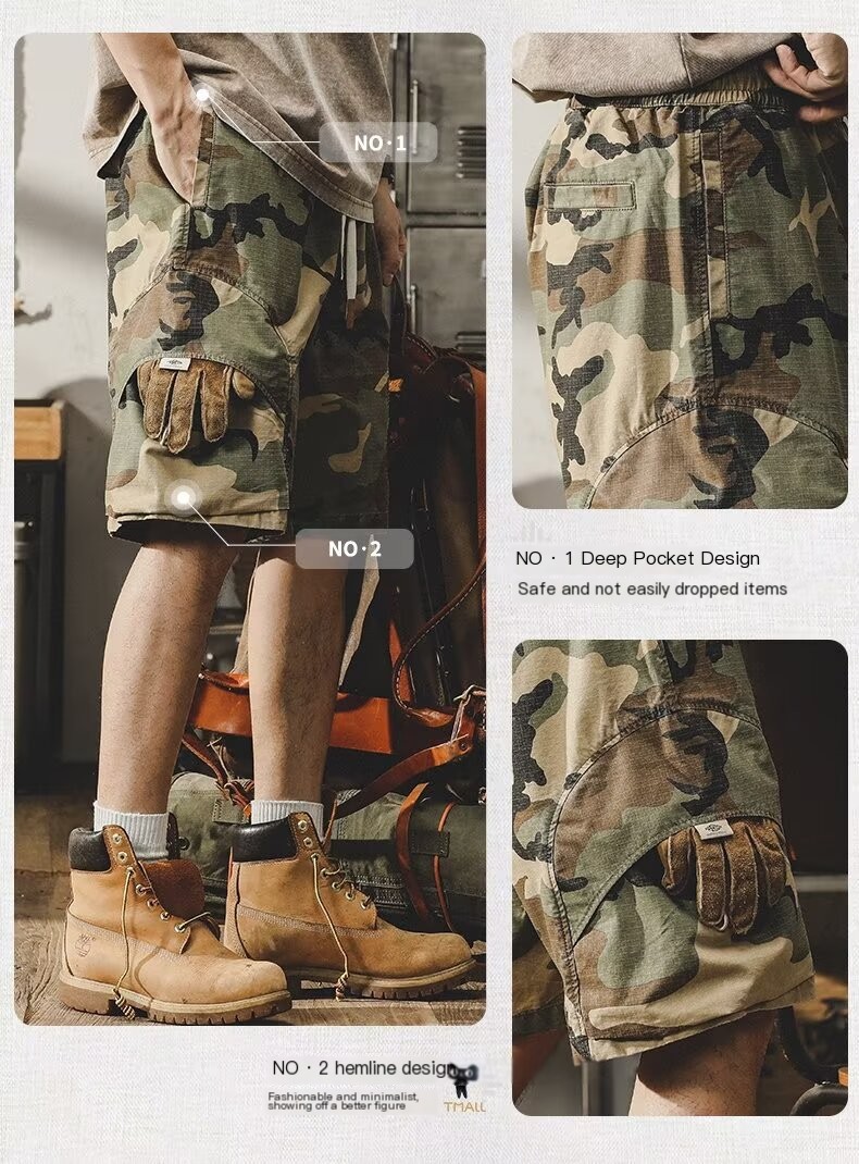 Camo Cargo Shorts 5