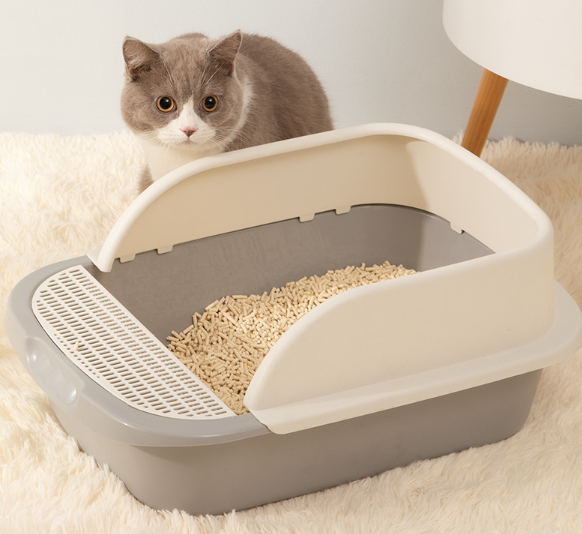 Cat litter box gray