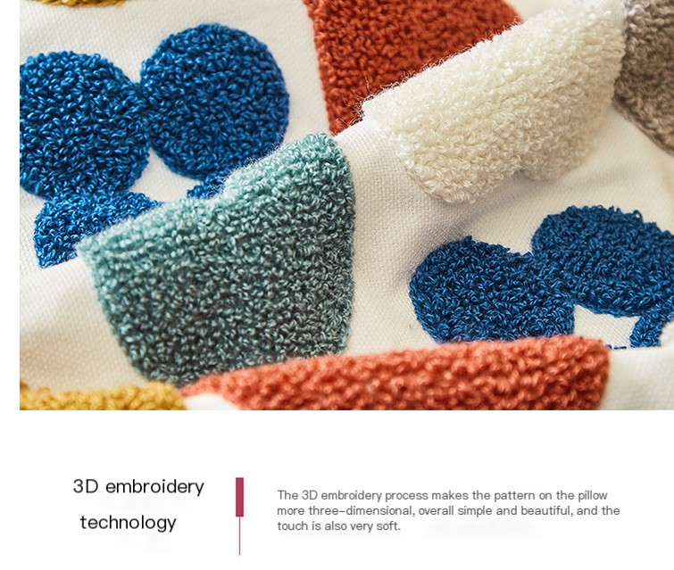 Embroidered Seaside Cushion