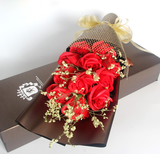 Soap Rose Flowers Gift Box