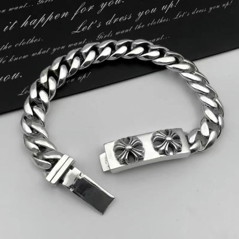 Vintage Korean Silver Cross Bracelet 5