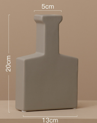 Nordic Modern Morandi Color Ceramic Vase Green
