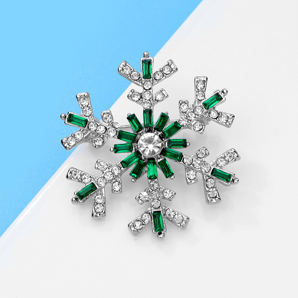 Snowflake Brooch Red
