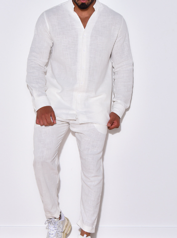 Men's Linen Casual Suit Image 2