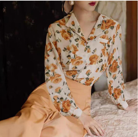 Office Chiffon Shirt Back View