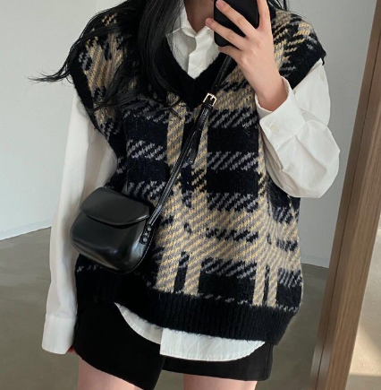 Knitted Vest Black