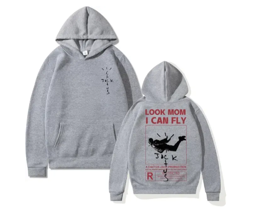 Double-sided logo print LOOK MOM I CAN FLY C