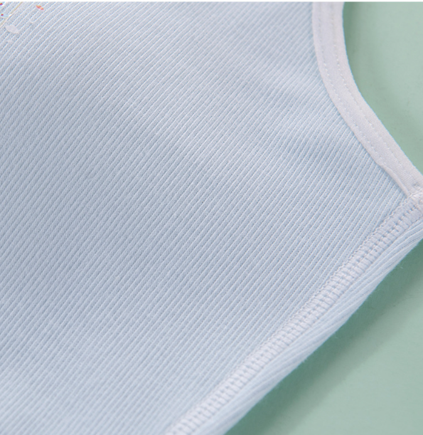 Girls' Lace Cartoon Vest Underwear - Blue
