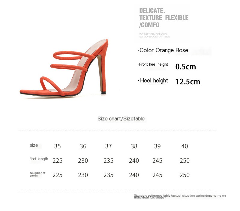 Summer Pointed Toe High Heel Slippers