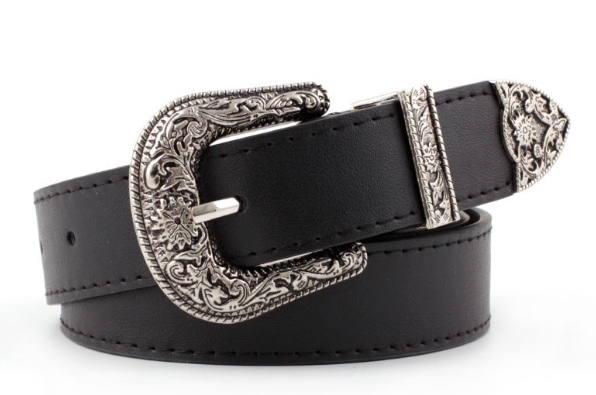 Vintage Buckle Belt Blue