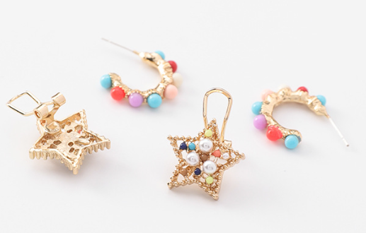 Colorful Semicircle Earrings