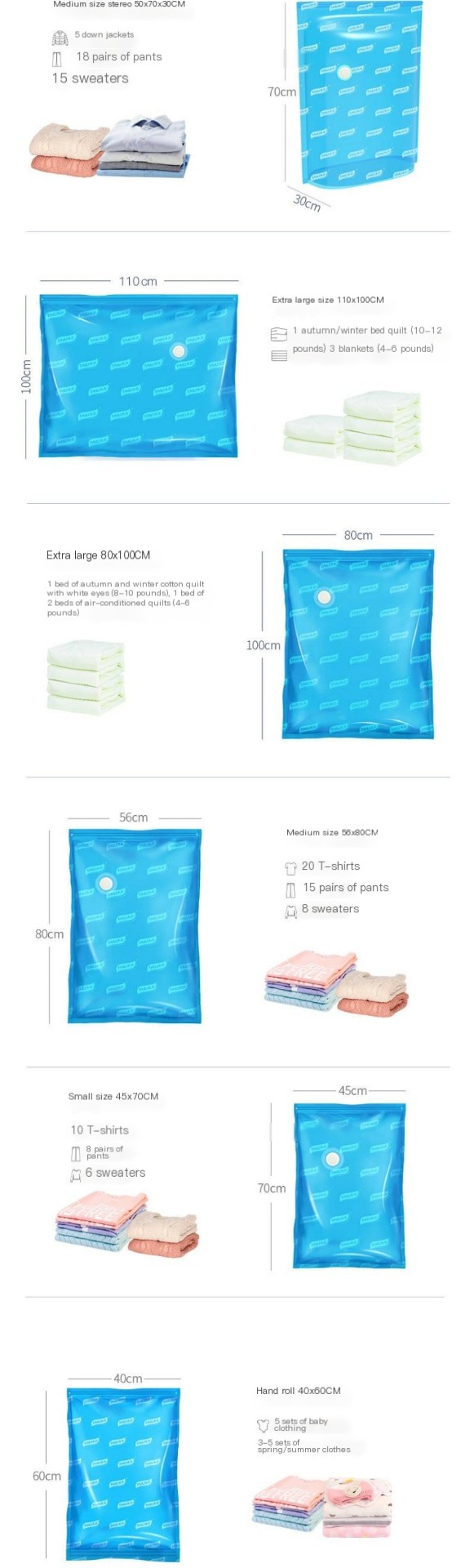 Vacuum Compression Bag in Use